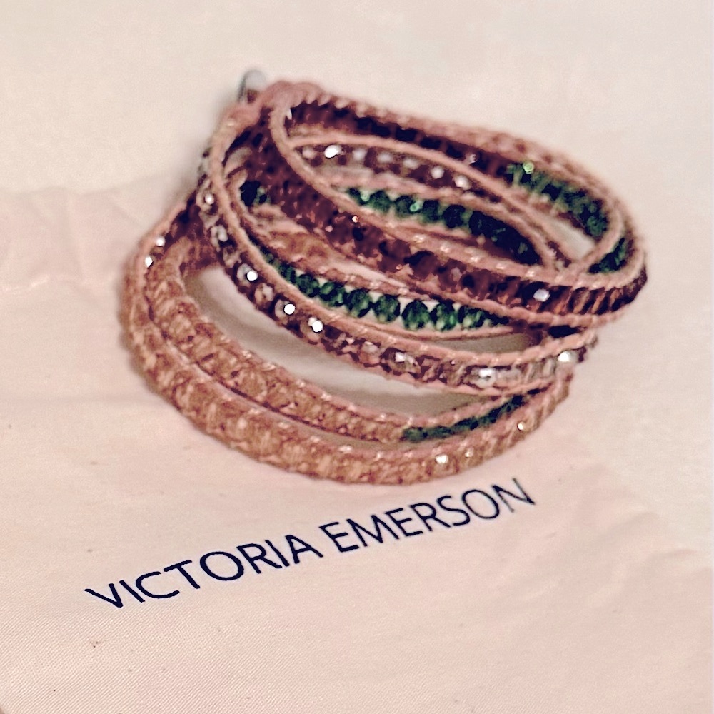 Victoria Emerson Beaded Wrap Bracelet w/ Pouch